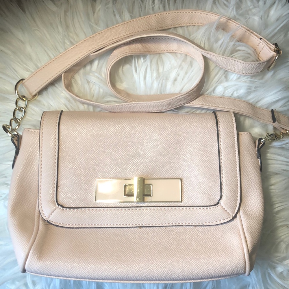 Baby pink cross body bag